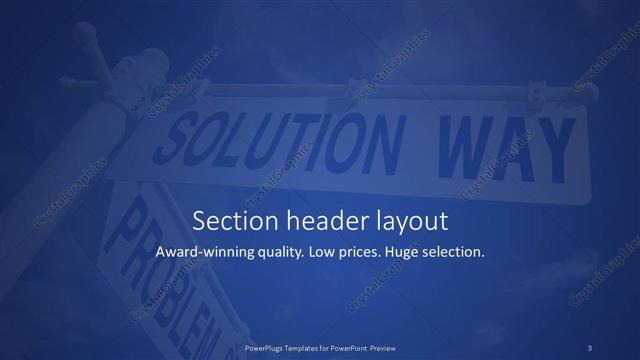 Section Header presentation slide layout