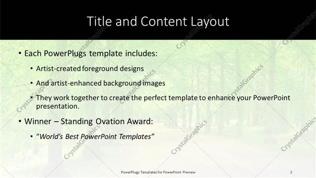 Title and Content presentation slide layout