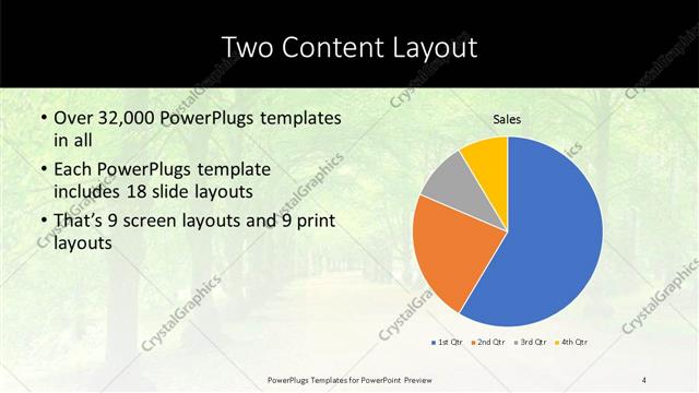 Two Content presentation slide layout