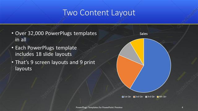 Two Content presentation slide layout
