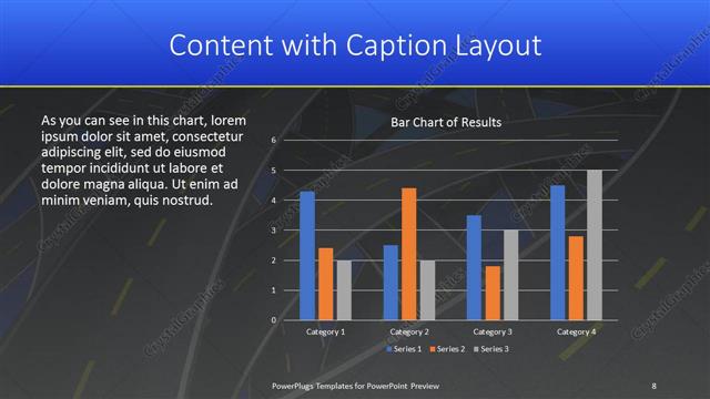 Content with Caption presentation slide layout