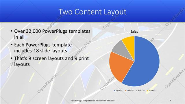 Two Content presentation slide layout