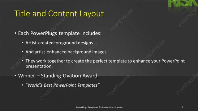Title and Content presentation slide layout