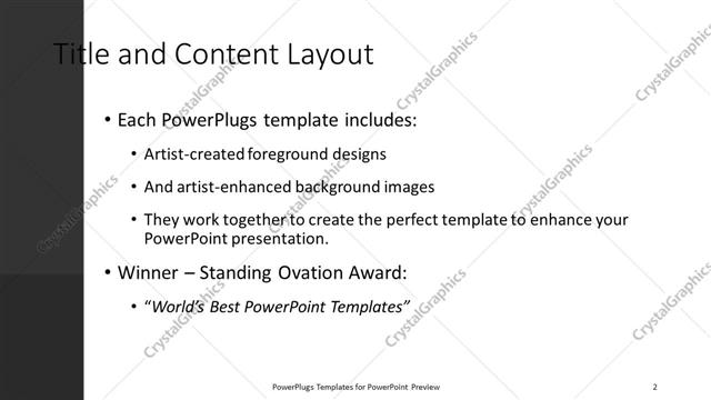 Title and Content presentation slide layout