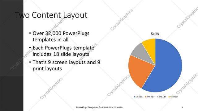 Two Content presentation slide layout