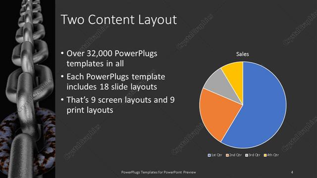 Two Content presentation slide layout