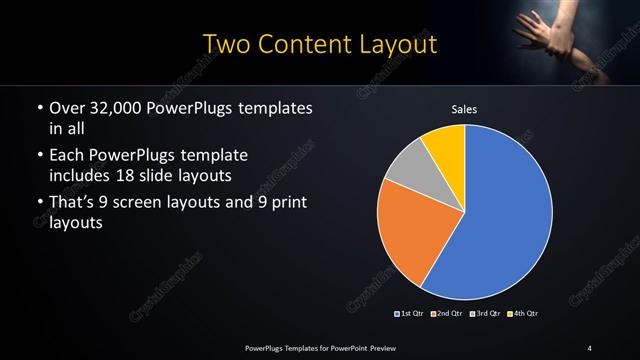 Two Content presentation slide layout