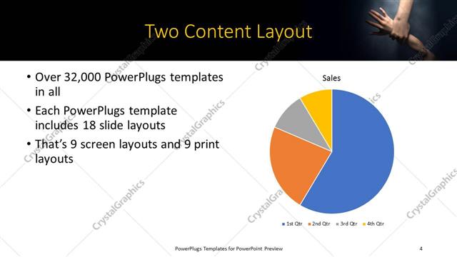 Two Content presentation slide layout