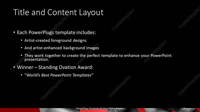 Title and Content presentation slide layout