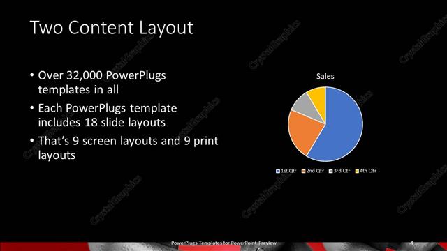 Two Content presentation slide layout
