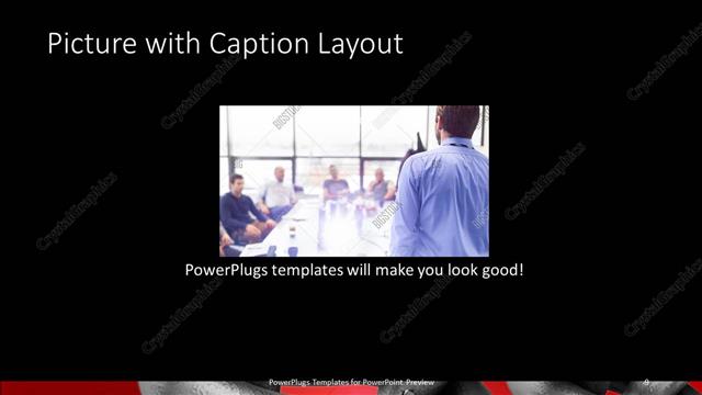 Picture with Caption presentation slide layout
