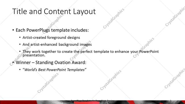 Title and Content presentation slide layout