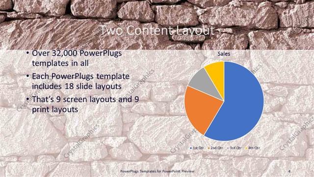 Two Content presentation slide layout
