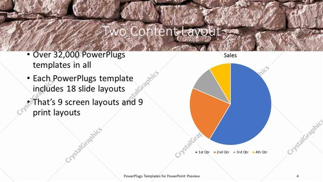 Two Content presentation slide layout