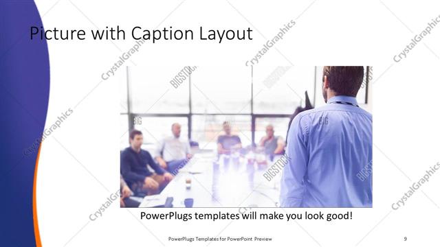 Picture with Caption presentation slide layout