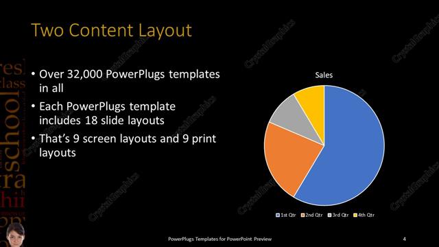 Two Content presentation slide layout