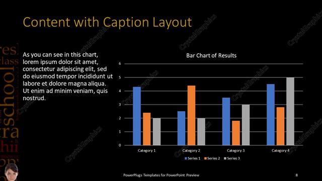 Content with Caption presentation slide layout