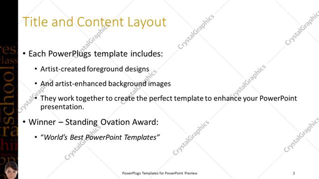 Title and Content presentation slide layout