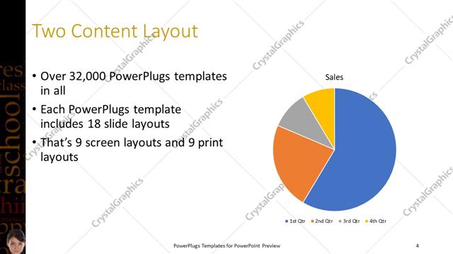 Two Content presentation slide layout