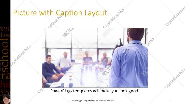 Picture with Caption presentation slide layout