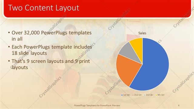 Two Content presentation slide layout