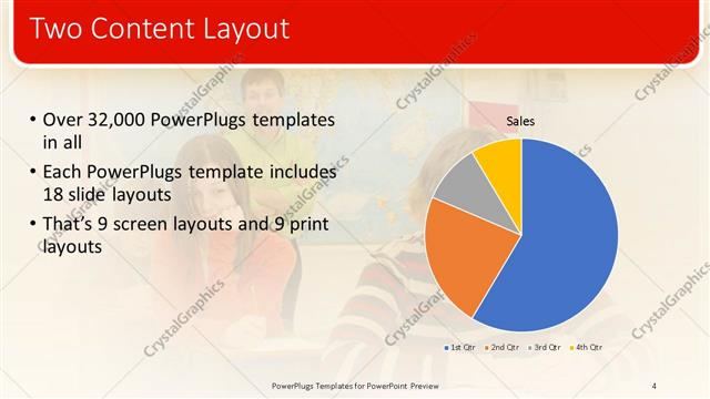 Two Content presentation slide layout