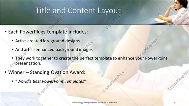 Title and Content presentation slide layout