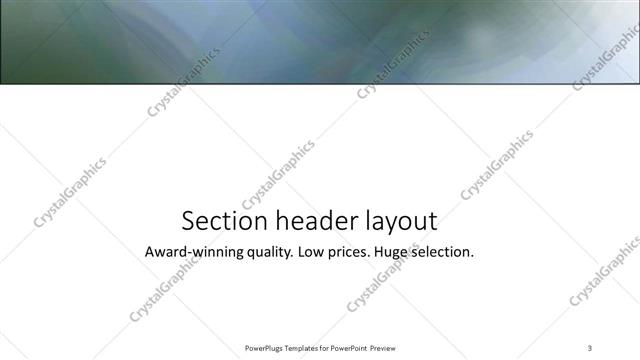 Section Header presentation slide layout
