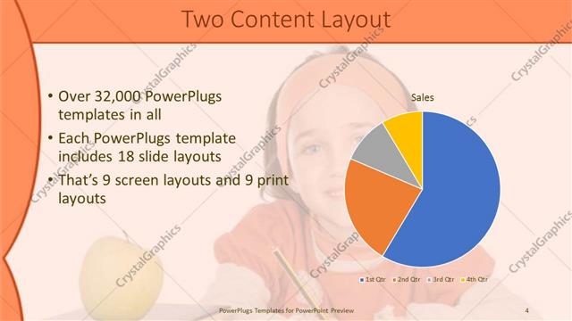 Two Content presentation slide layout