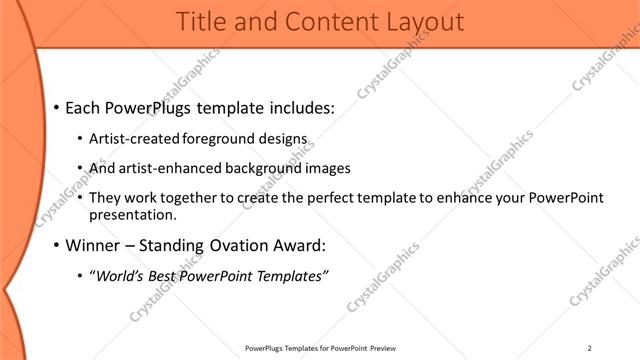 Title and Content presentation slide layout