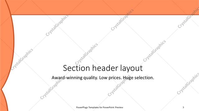 Section Header presentation slide layout