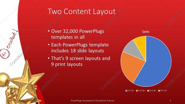 Two Content presentation slide layout