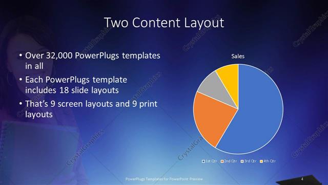 Two Content presentation slide layout