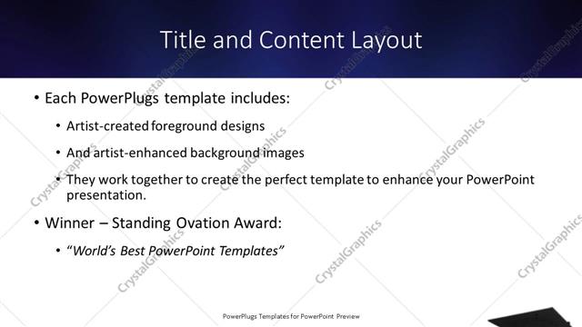 Title and Content presentation slide layout