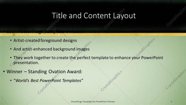 Title and Content presentation slide layout