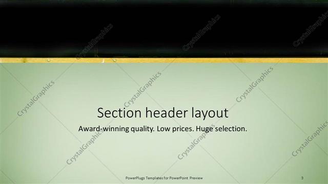 Section Header presentation slide layout