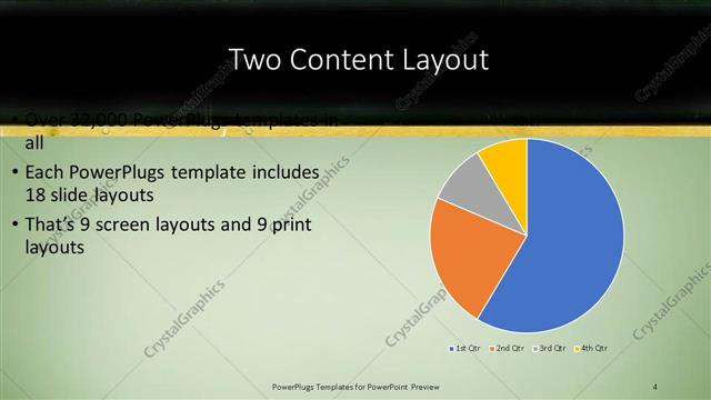 Two Content presentation slide layout