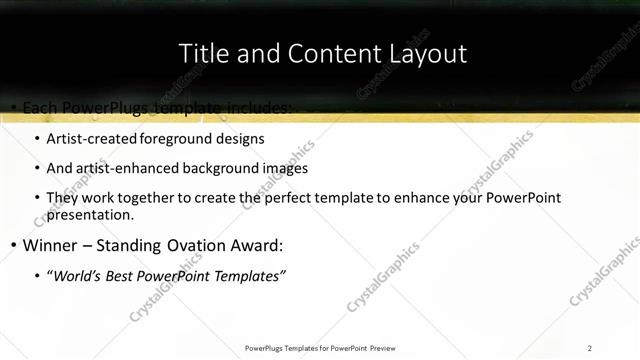 Title and Content presentation slide layout