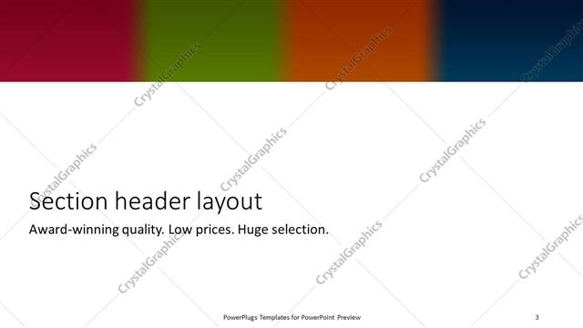 Section Header presentation slide layout