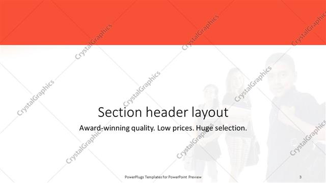 Section Header presentation slide layout