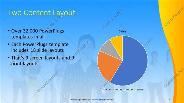 Two Content presentation slide layout