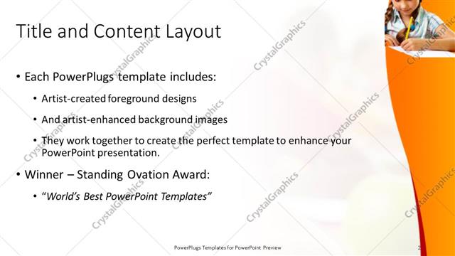 Title and Content presentation slide layout