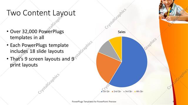 Two Content presentation slide layout