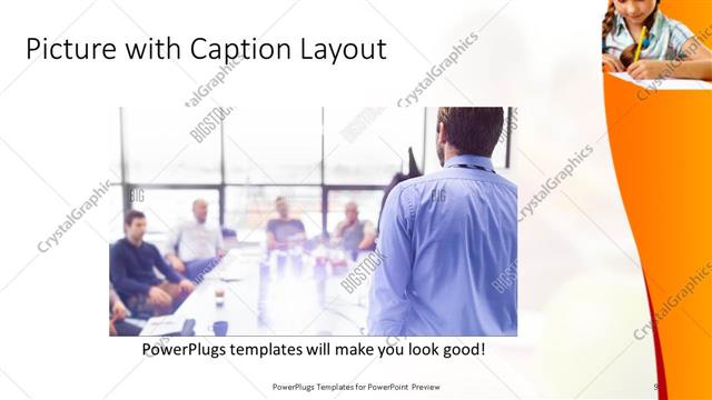 Picture with Caption presentation slide layout