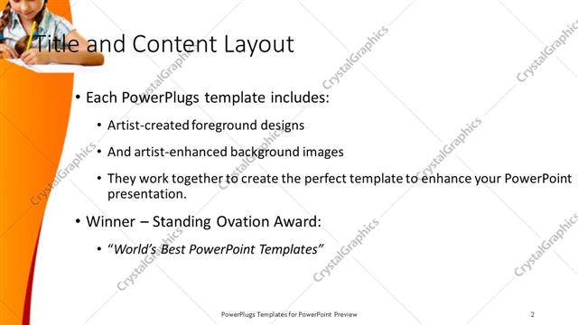 Title and Content presentation slide layout