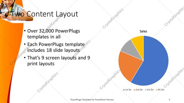 Two Content presentation slide layout