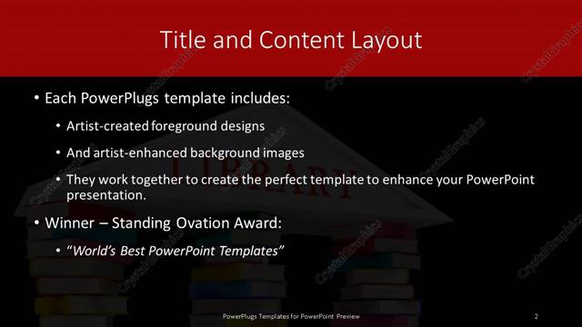 Title and Content presentation slide layout