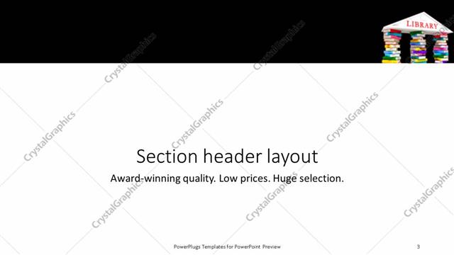 Section Header presentation slide layout