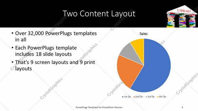 Two Content presentation slide layout