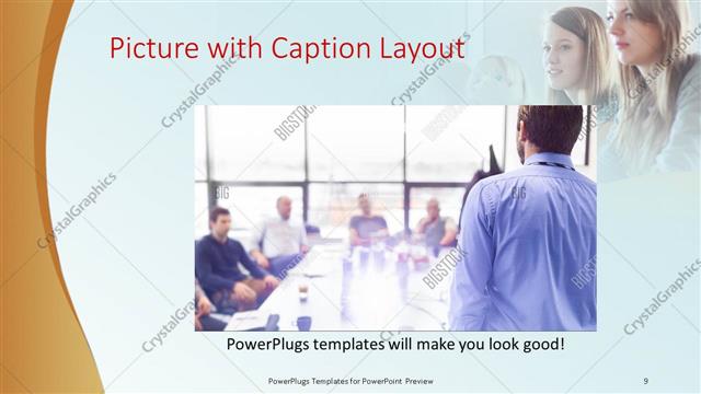Picture with Caption presentation slide layout